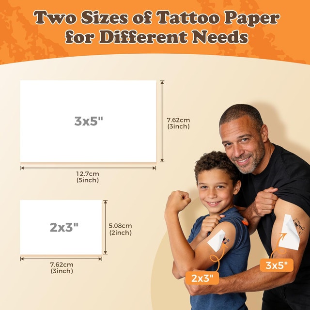 Temporary Tattoo Printer Kit with 50 Papers & 8 Markers, Black - photo 4