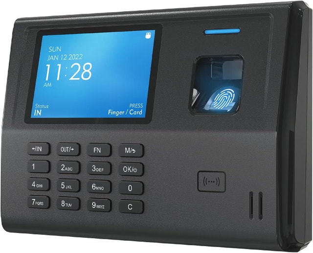 Fingerprint Time Clock Biometric Employee Punch Machine RFID PIN