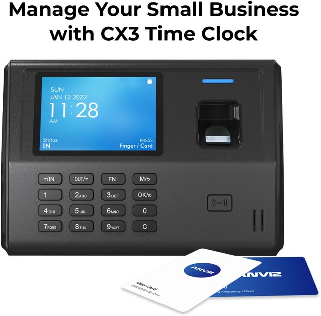 Fingerprint Time Clock Biometric Employee Punch Machine RFID PIN - photo 2