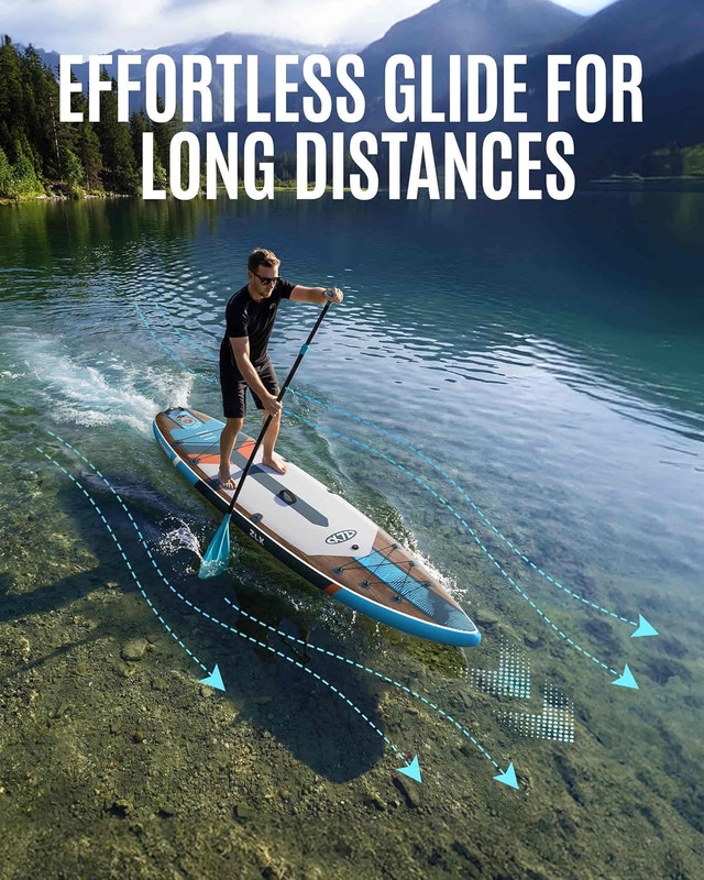 11'6" Extra Wide Inflatable Paddle Board, Touring SUP - photo 2