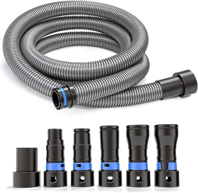 20FT Shop Vac Hose Extension Kit w/ 6 Adapters