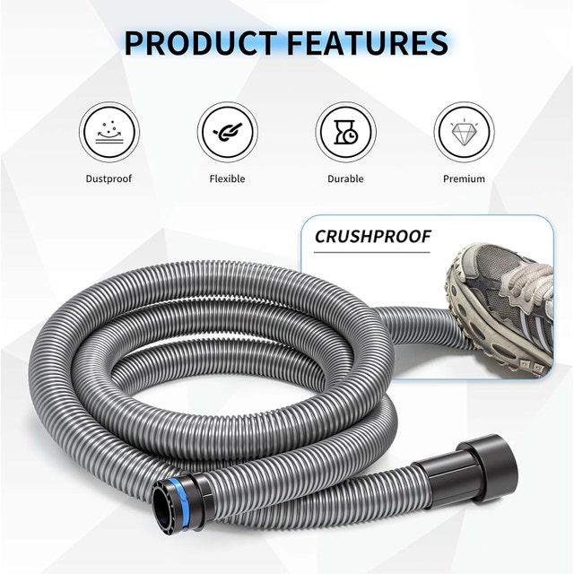 20FT Shop Vac Hose Extension Kit w/ 6 Adapters - photo 3