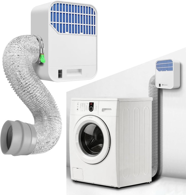 Indoor Dryer Vent Kit - 4" Triple Filtration Lint Catcher