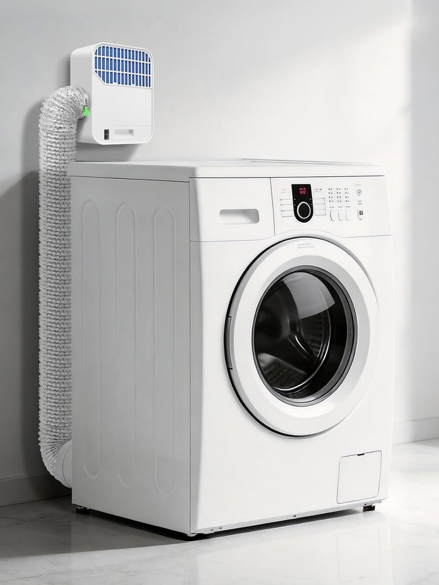 Indoor Dryer Vent Kit - 4" Triple Filtration Lint Catcher - photo 2