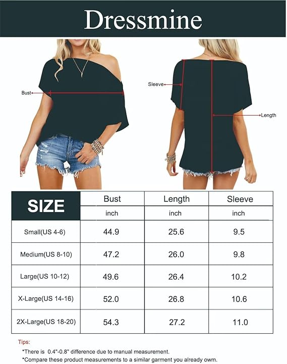 Womens Off Shoulder Top Short Sleeve Oversized Batwing Casual - photo 5