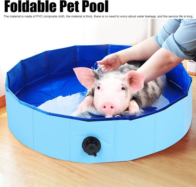 Foldable Pet Pool 80x30cm PVC Collapsible Dog Bath Tub - photo 4
