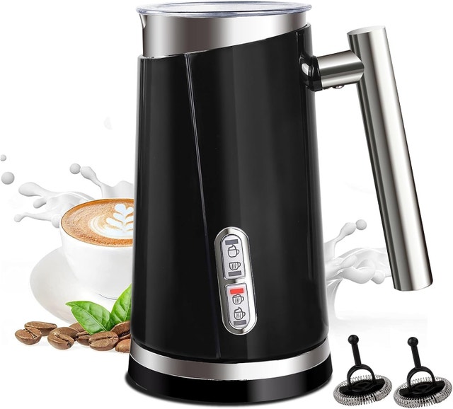 4-in-1 Electric Milk Frother & Steamer with Handle