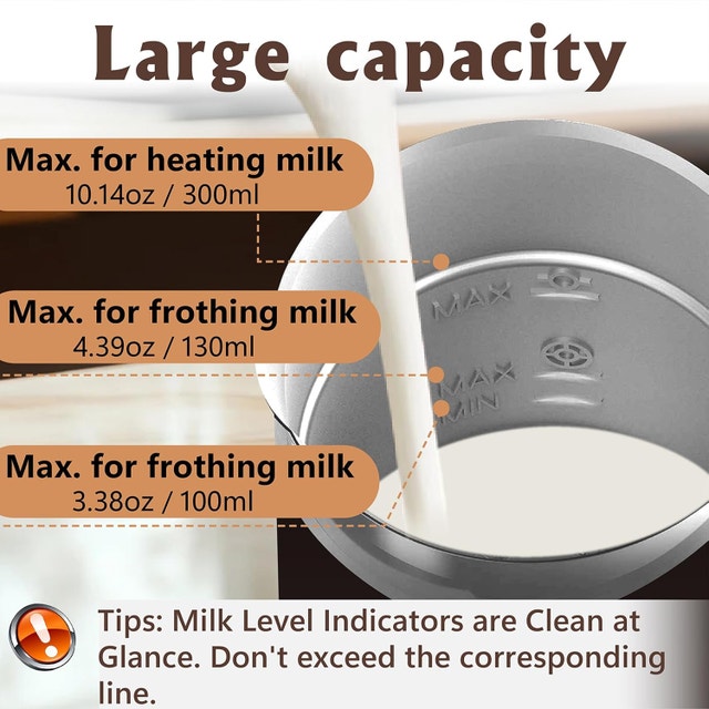 4-in-1 Electric Milk Frother & Steamer with Handle - photo 4