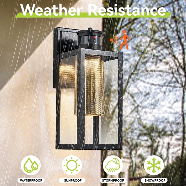 Outdoor Motion Sensor Wall Light Waterproof Dusk to Dawn - photo 5