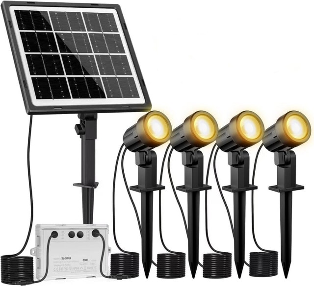Solar Spotlights Low Voltage Landscape Lights with 3 Brightness