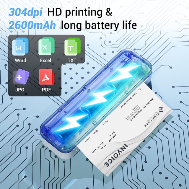 Phomemo M833 Portable Bluetooth Thermal Printer, 300DPI - photo 3