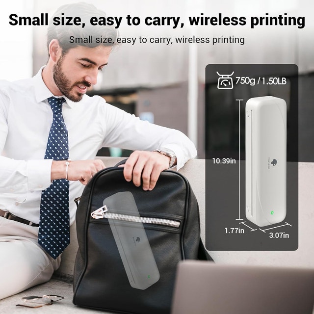 Phomemo M833 Portable Bluetooth Thermal Printer, 300DPI - photo 4