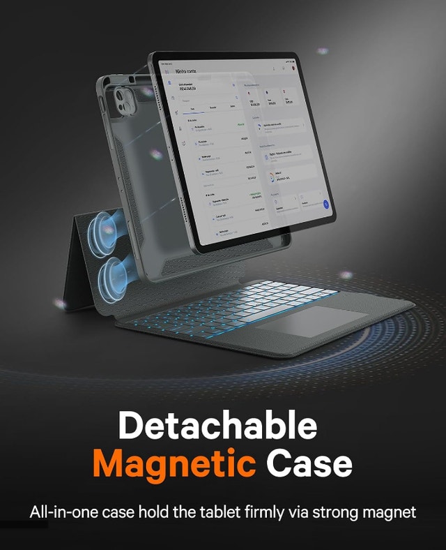 Rugged iPad Keyboard Case, Detachable, Trackpad, 35°-180° Stand - photo 3