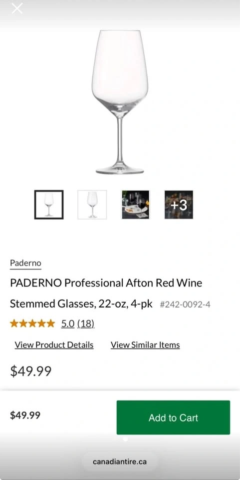 Paderno Red Wine 4 Glass Set - photo 2