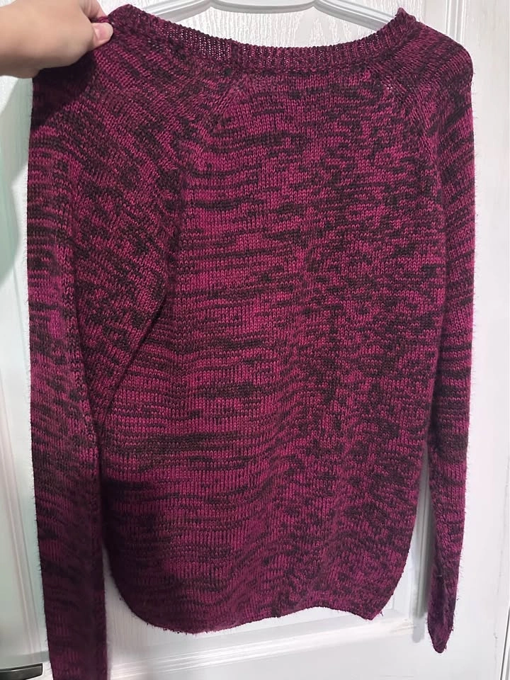 Pink/black Knit Sweater with elastic ends. NEW - photo 2