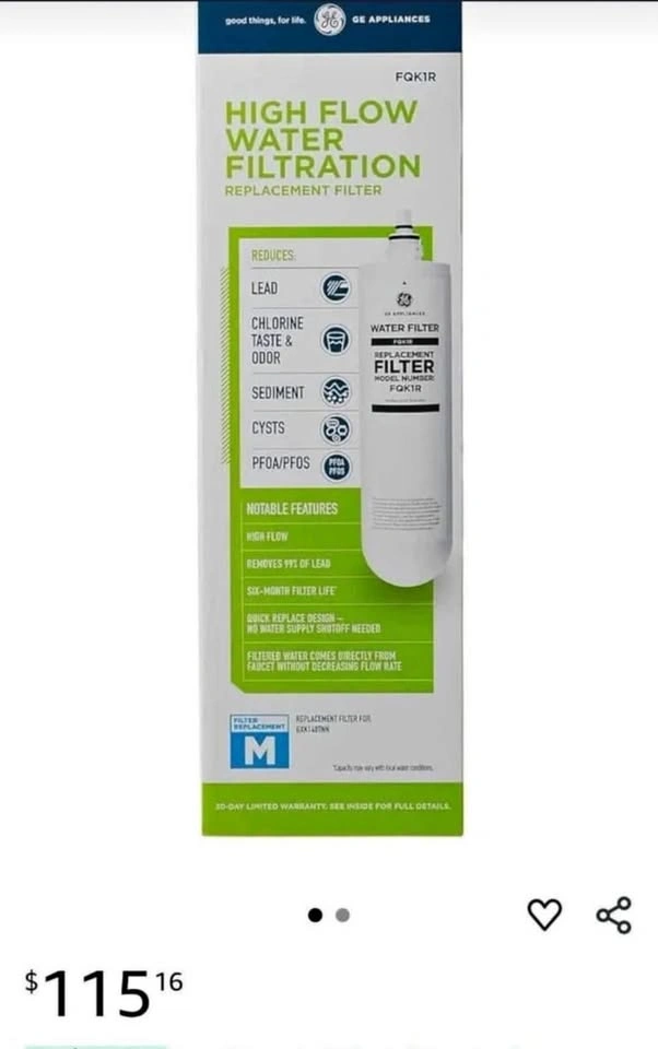 GE High Flow Water Filter