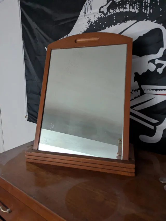Wooden table mirror thumbnail