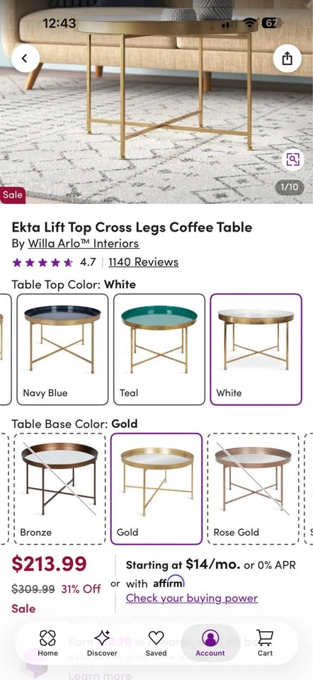 Matching Ekta Coffee Table + End Table Set - photo 4