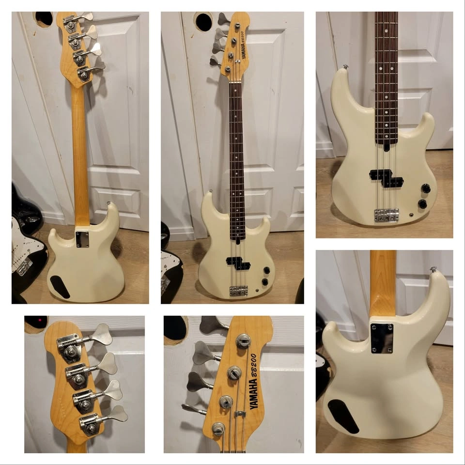$350 Yamaha BB200 Electric Bass – White