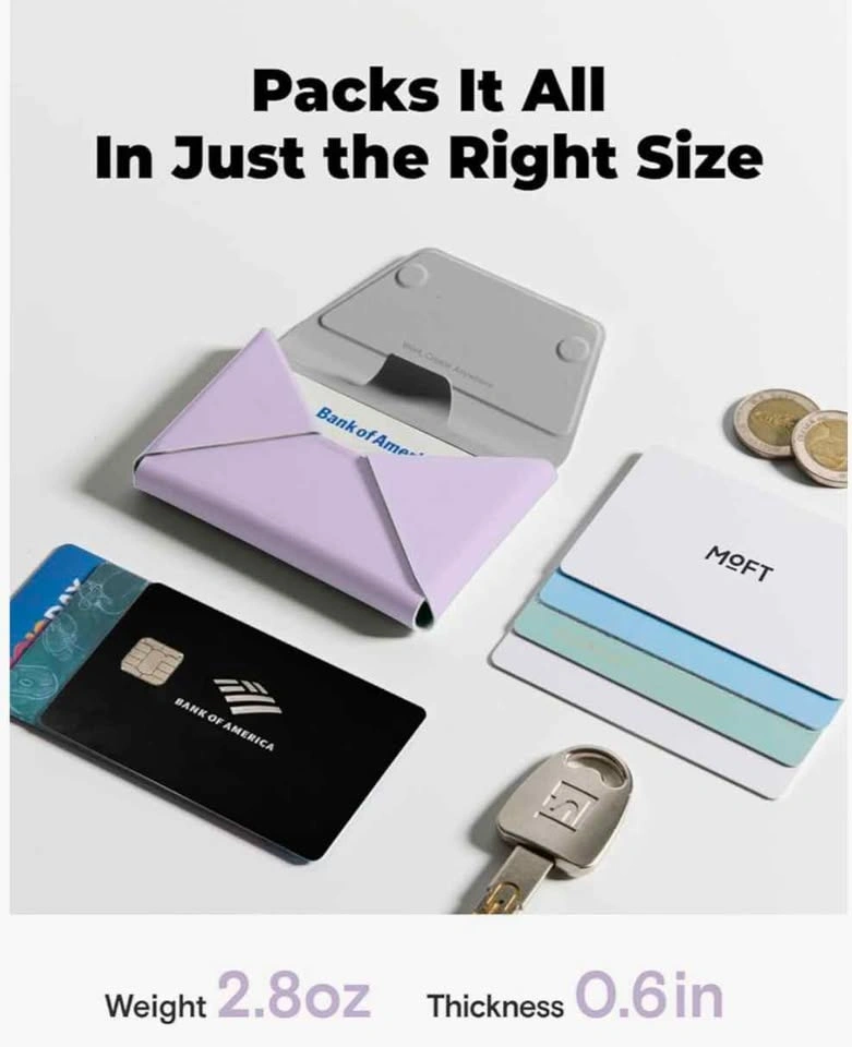 MOFT 8-card Magsafe Magnetic Phone Wallet Stand Lavender - photo 3