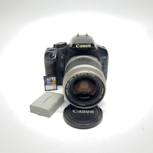 Canon EOS Kiss X2 Black Digital SLR Camera w/ 28-90mm EF Lens