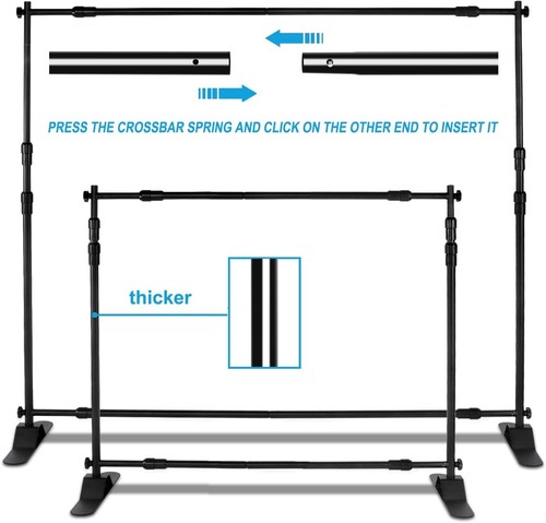 AkTop 10 x 8 ft Heavy Duty Backdrop Banner Stand Kit - photo 5