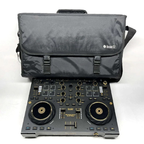 Hercules DJ Console RMX2 Black-Gold Mixing Board w/ Bag
