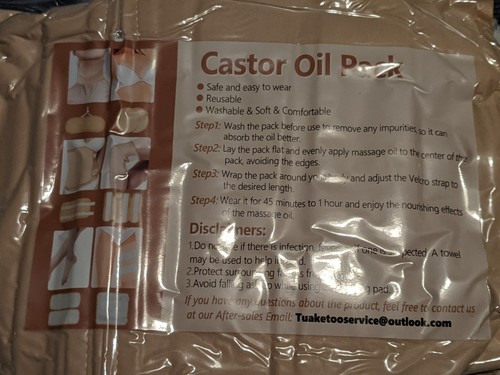 TUAKETOO Castor Oil Body Wrap Liver Detox Wrap 9pcs - NEW - photo 3