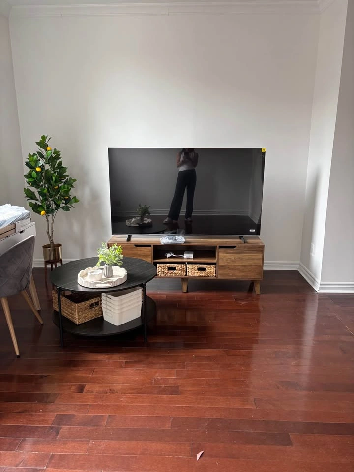 Mid-Century Modern Wood TV Stand Media Console - photo 3
