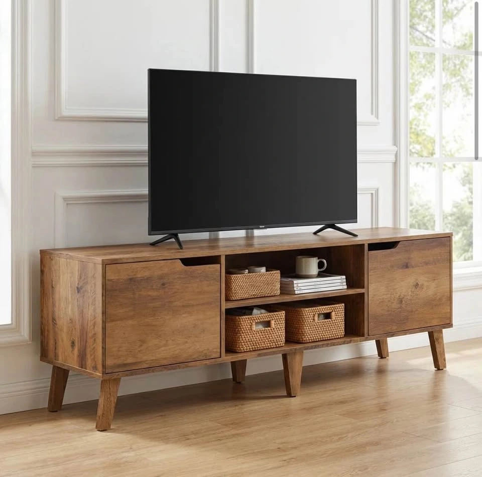 Mid-Century Modern Wood TV Stand Media Console - photo 4