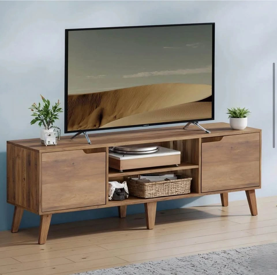 Mid-Century Modern Wood TV Stand Media Console - photo 5