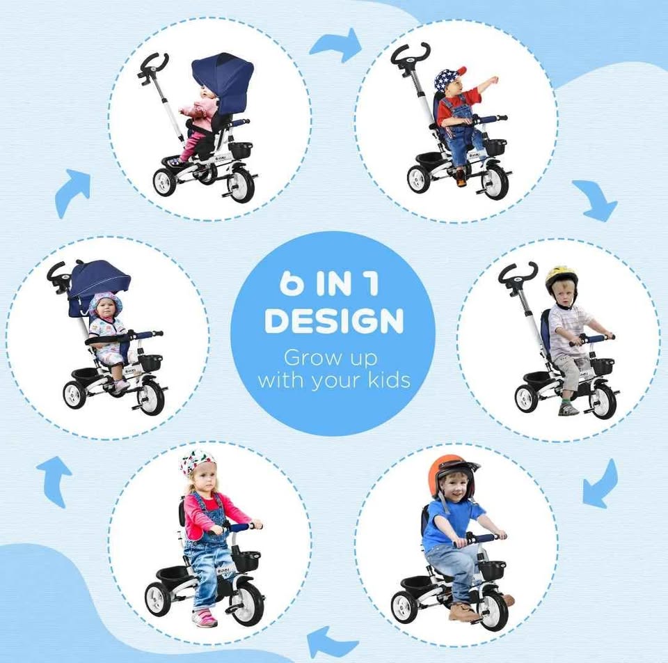 Tricycle Qaba 6 en 1 pour tout-petits - photo 2