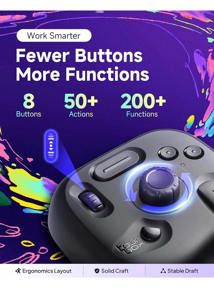 TourBox Lite Bluetooth Editing Console – Macro Controller - photo 3
