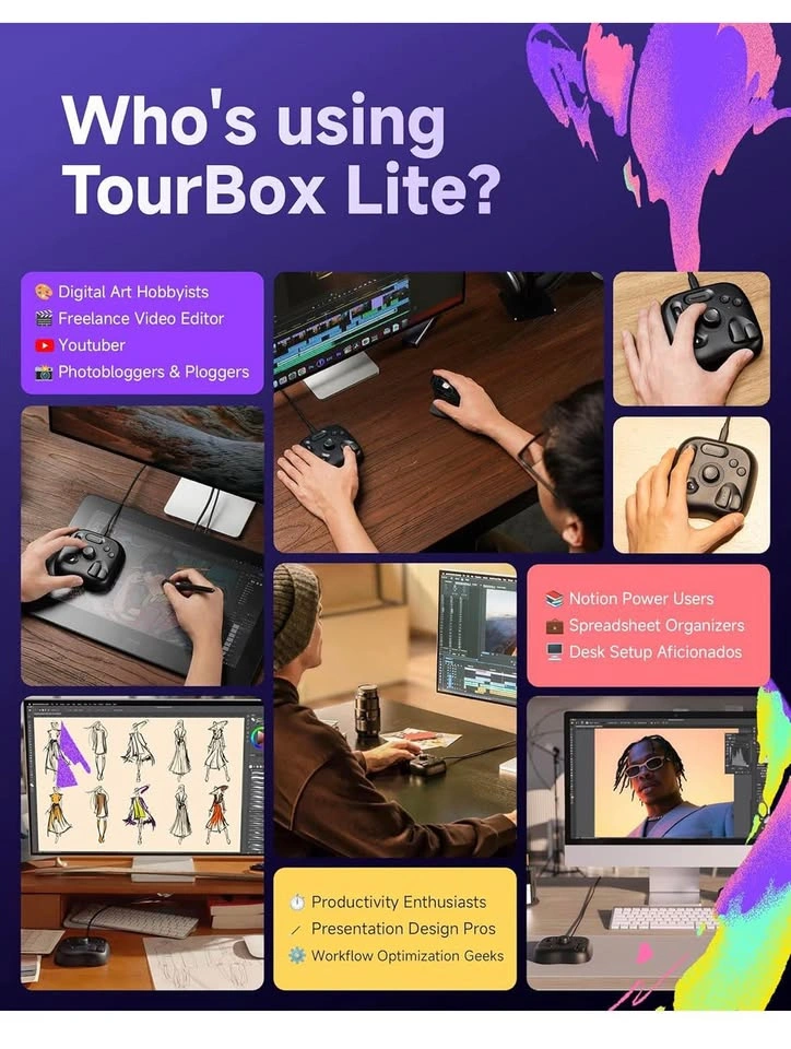TourBox Lite Bluetooth Editing Console – Macro Controller - photo 4