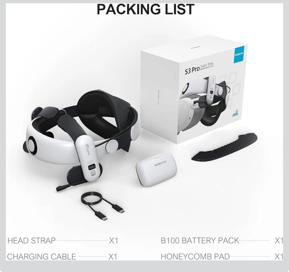 BOBOVR S3 Pro VR Head Strap for Quest 3 – 10,000mAh Battery - photo 4