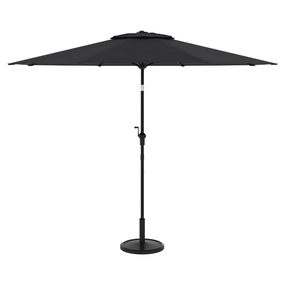 HOMETRENDS 9 ft. Round Push-Up Market Patio Umbrella, Meteorite - photo 4