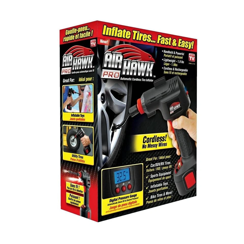 Air Hawk Pro, Portable Air Compressor w/ Built in LED Light