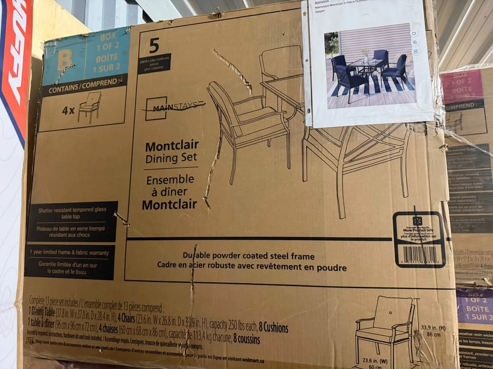 Mainstays Montclair 5-Piece Outdoor Dining Set with Cushions - photo 2