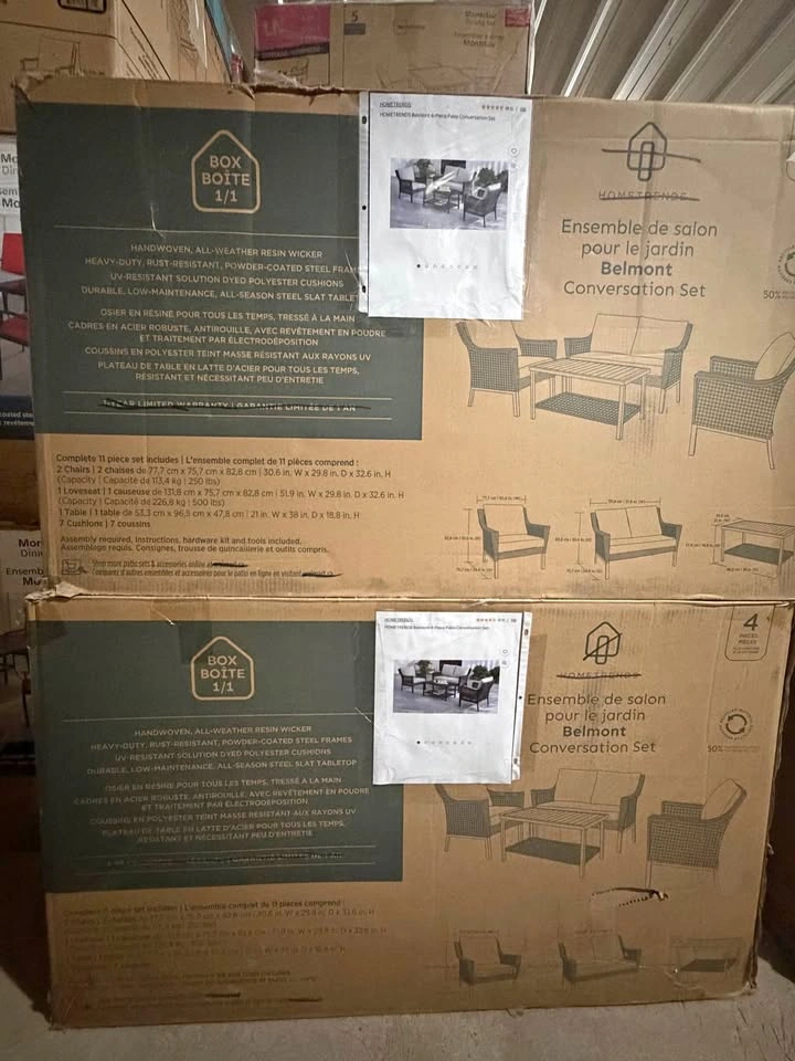 Hometrends Belmont 4-Piece Patio Conversation Set