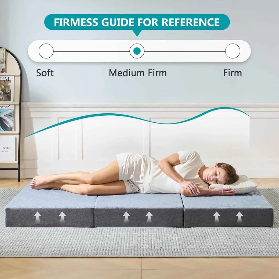 Twolike Twin Foldable Tri-Fold Foam Mattress, NEW image indicator(4)