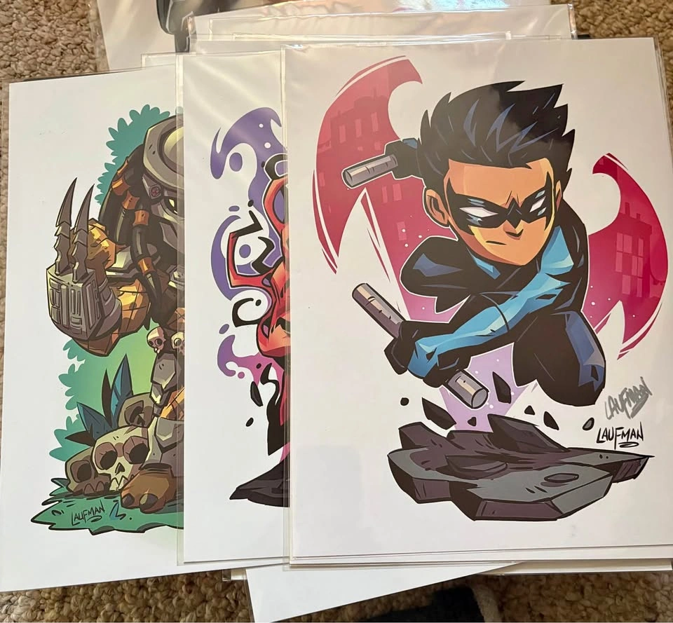 Anime Chibi Art Print Bundle | Collector Prints | Excellent Cond