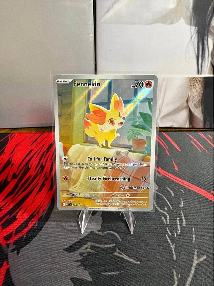 Pokemon Card ( Pokemon Centre ) Fennekin Promo Chaos Rising #080