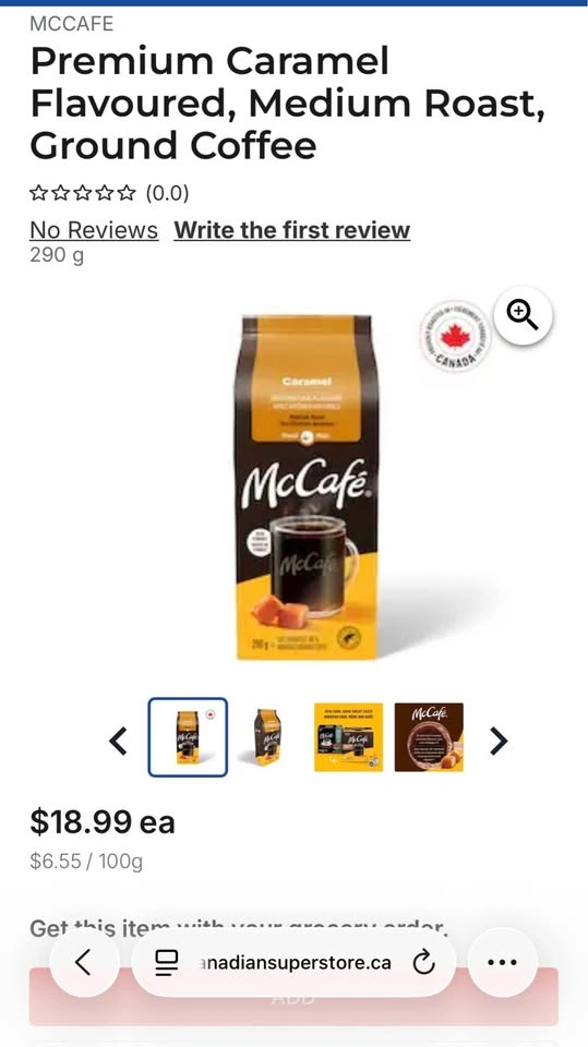 McCafe Premium Caramel Medium Roast Ground Coffee - photo 2