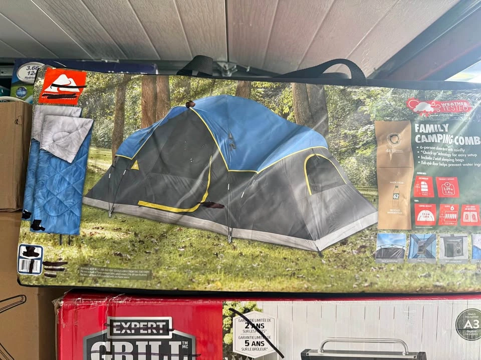 Ozark Trail 3pc Camping Combo, Sleeps 6, Blue