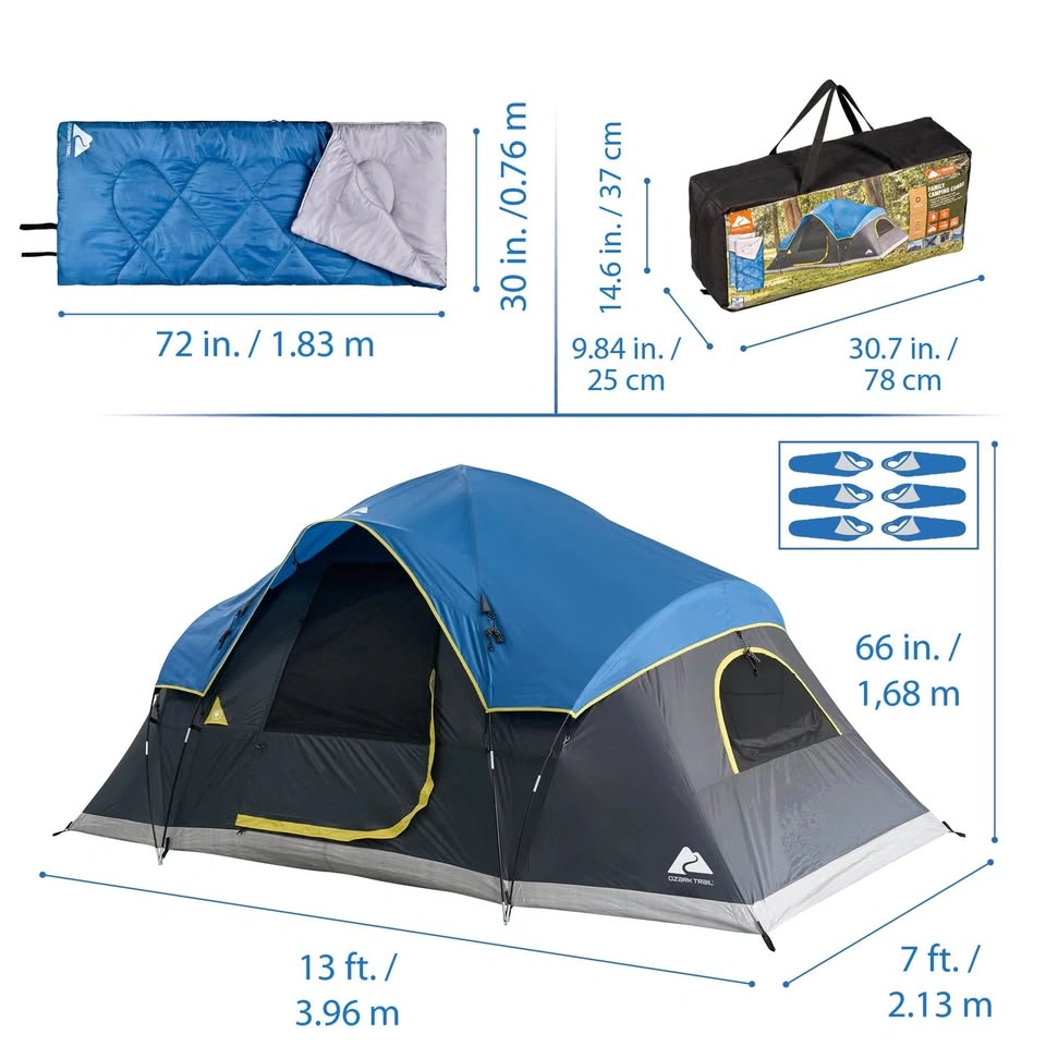 Ozark Trail 3pc Camping Combo, Sleeps 6, Blue - photo 2