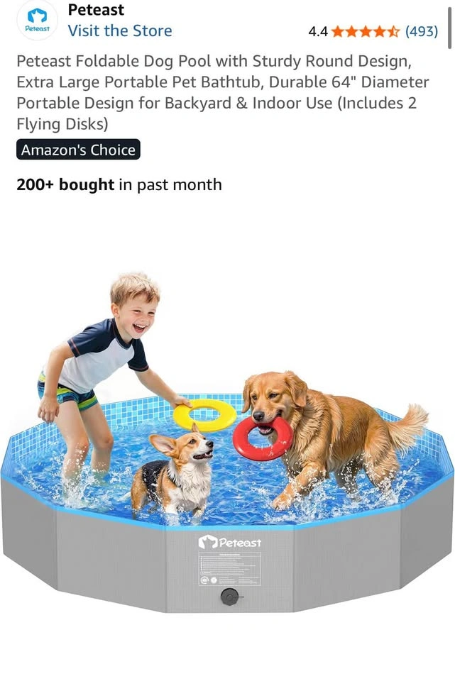 NEW - Peteast Foldable Dog Pool 64 inch - photo 4