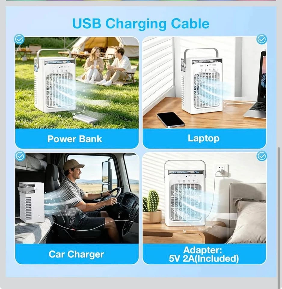 NEW 3-in-1 Mini Portable Air Conditioner Cooling Fan with Remote - photo 5