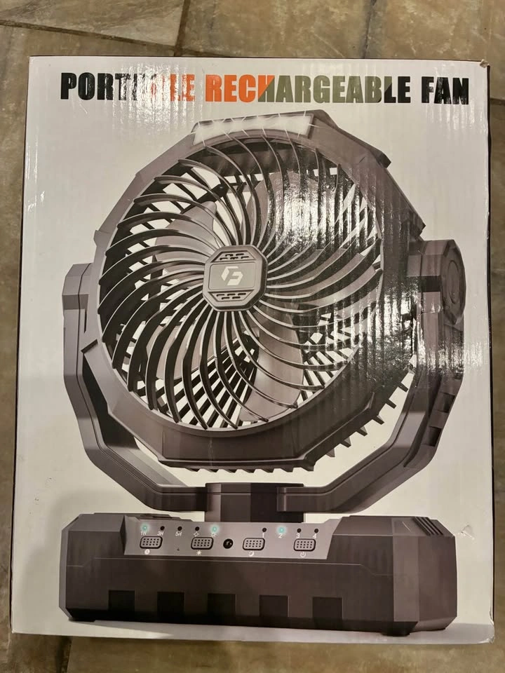 NEW! 3-in-1 Camping Fan Portable 48000mAh with Light Remote - photo 2