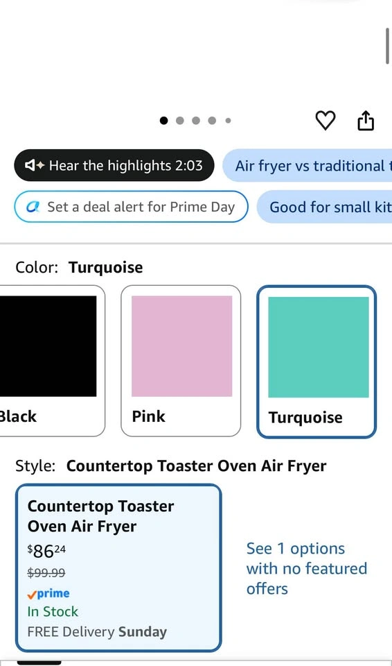 NEW — GreenLife Countertop Toaster Oven Air Fryer. Color: Turquo - photo 2