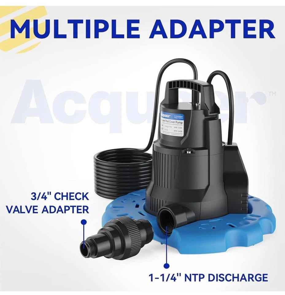 Acquaer 1/4 HP Automatic Pool Cover Sump Pump 2100 GPH - photo 5
